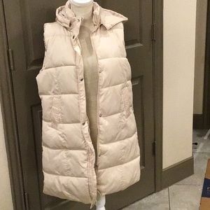 Cream puffer vest